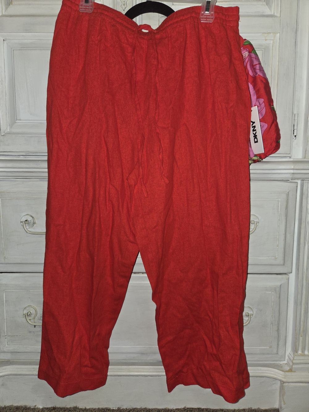 DKNY Women's Red Pull-On Pants